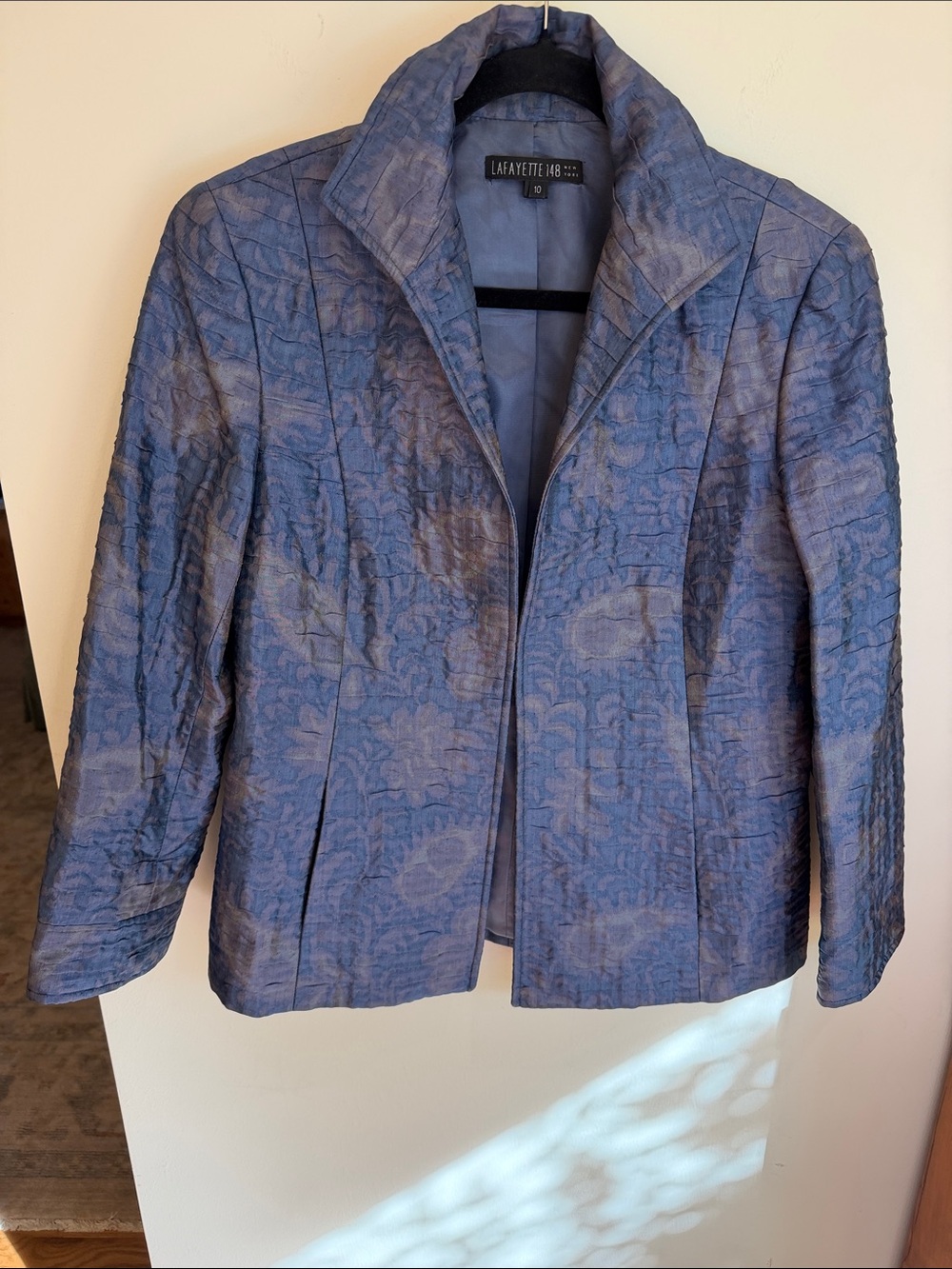 Lafayette 148 New York Exquisite Wool/Silk Blend Blazer w/ Optional Tie Belt, 10